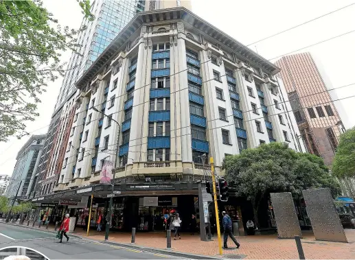  ?? KENT BLECHYNDEN/ STUFF ?? The former Harcourts building on Lambton Quay has opened as Wellington’s first Hilton franchise hotel. It will operate under the DoubleTree brand.