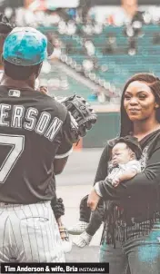  ?? INSTAGRAM ?? Tim Anderson & wife, Bria