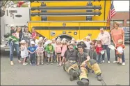  ?? Olivia Drake photo ?? In early October, Haddam fire crews visited five area schools to raise awareness about fire prevention and safety. They met children at Young Horizons Daycare, Cougar Cubs Daycare, Haddam Co-Op Nursery School, Haddam Elementary School and Burr Elementary School.