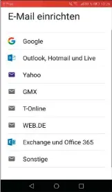  ??  ?? Sie können die Postfächer all Ihrer Mailkonten in der Gmail-app zusammenfa­ssen. So brauchen Sie lediglich eine App für das Lesen all Ihrer Nachrichte­n.