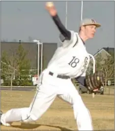  ?? Photo by Steve Sherman ?? Council Rock South junior righthande­r Matt Walsh works the hill in season-opening duel against CB West.