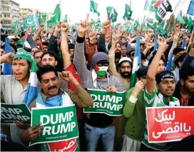  ?? FOTO EFE ?? La decisión del presidente Donald Trump ha generado protestas contra Estados Unidos en los países árabes.