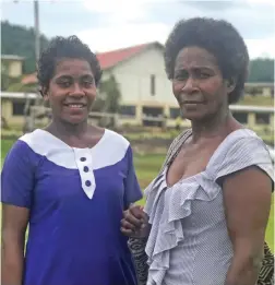  ?? Photo: Selita Bolanavanu­a ?? Asilika Marama, 43, and her oldest daughter Year 12 student Senimili Senikara at the Navesau Adventist High School on April 5, 2018.