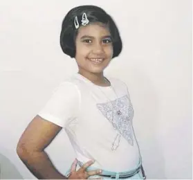  ?? Picture: Supplied. ?? TRAGEDY. Sadia Sukhraj, nine, was shot and killed during a botched hijacking.