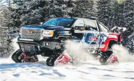  ?? GENERAL MOTORS ?? This modified GMC Sierra was spotted in the mountains near Vail, Colorado. Could GM be considerin­g such a model?