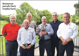  ??  ?? Bonnyton parade their trophy haul