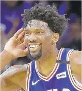  ?? MATT SLOCUM/AP ?? Joel Embiid considered opting out of the NBA restart but didn’t want to let his team down.