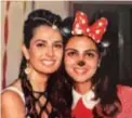  ??  ?? Celebratin­g her birthday with a fancy dress party, with her friend, Jasbir Gill