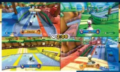  ??  ?? The layout of all three MarioChase stages changes dramatical­ly with four or five Toads involved. If there’s only one pursuer, they’ll be assisted by AI-controlled Yoshi carts, whose extendable tongues will temporaril­y stun Mario