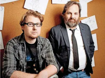  ?? [MARK HILL, ADULT SWIM] ?? Dan Harmon, right, with “Rick and Morty” co-creator Justin Roiland in Burbank, California.