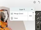  ??  ?? Tapping a layer’s icon reveals merge and erase commands.