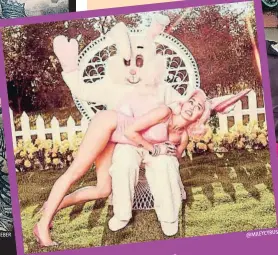  ?? @MILEYCYRUS ?? conejo de Pascuacon un enormeMile­y Cyrus