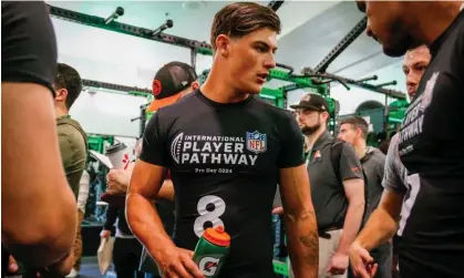  ?? ?? Louis Rees-Zammit has worked out for NFL teams in recent weeks. Photograph: Zuma Press Inc/Alamy