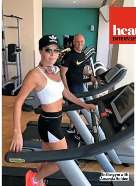  ??  ?? In the gym with Amanda Holden