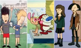  ?? Composite: Rex/Alamy ?? Beavis and Butthead, The Ren & Stimpy Show and Daria.