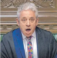  ?? FOTO: HOUSE OF COMMONS/PA WIRE/DPA ?? Order! John Bercow wechselt die Partei.