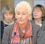  ??  ?? GSA chair Muriel Gray gives evidence to MSPS’ committee last year
