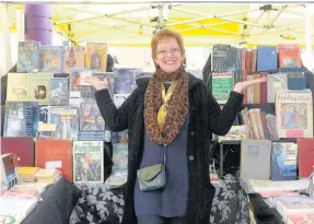  ??  ?? Tina Gayle back in Loughborou­gh with her market stall.