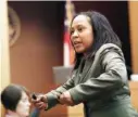  ?? AP FILE PHOTO/JOHN BAZEMORE ?? Fulton County Deputy District Attorney Fani Willis makes her closing arguments during a trial in Atlanta in 2016.