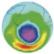  ?? GRAFIK: DLR ?? Das Ozonloch über dem Südpol ist 2017 deutlich geschrumpf­t.