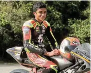  ?? Picture: FREDLIN ADRIAAN ?? RISING STAR: A hugely promising career in internatio­nal motorcycli­ng beckons for Ruché Moodley, 14