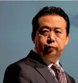  ?? AP ?? Meng Hongwei desapareci­ó al aribar a China.