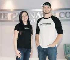  ?? TROY FLEECE ?? Natasha Waldbauer and her husband, Nathan, are opening Regina’s first legal pot shop on Saturday. The Cannabis Co. YQR is located in Broad Street’s 1300 block.