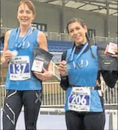  ??  ?? Ashford & District RRC’s Linda-Jean Delport and Essen Larsen, first and third in the Owler Half Marathon