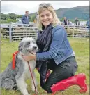  ?? 17_T32_LornShow04 ?? Right: Jennifer Henderson was over the moon when her three-year-old bearded collie Katie was crowned best sheep dog.