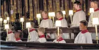  ?? PHOTO: REUTERS ?? Chapel choir . . . Former Dunedin man Nick Madden (back row left) rehearses with other members of St George’s Chapel Choir before the wedding of Prince Harry and Meghan Markle. The choir is made up of pupils from St George’s School and ‘‘lay clerks’’...