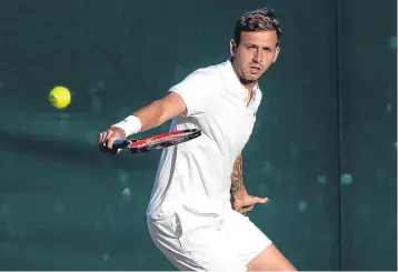  ??  ?? Dan Evans will make his comeback from a drugs ban in Glasgow next week after being handed a wildcard entry to the Glasgow Trophy by the Lawn Tennis Associatio­n. Evans has served a one-year ban after testing positive for cocaine.