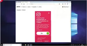  ??  ?? 1Rathertha­n using Instagram’s built-in cross-posting tool, use an IFTTT applet to post your full images directly to Twitter