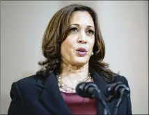  ?? EVAN VUCCI/ASSOCIATED PRESS ?? Vice President Kamala Harris said the killing of George Floyd is not just a problem for Black America or for people of color. “It is a problem for every American,” she said.