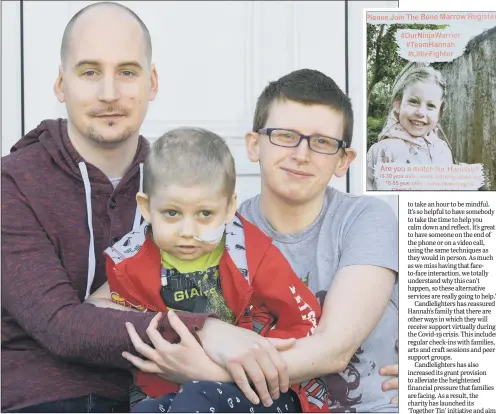  ?? PICTURES: GARY LONGBOTTOM. ?? LIVING IN HOPE: Allison Brown and Joseph Richardson with daughter Hannah. Inset, Hannah before the leukaemia returned.