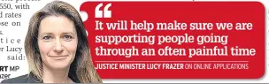  ??  ?? SUPPORT MP Lucy Frazer