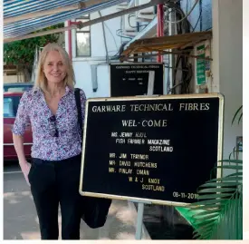 ??  ?? Above: Warm welcome for Fish Farmer editor Jenny Hjul at Garware’s Pune HQ
Opposite - top: The Garware factory at Wai; below: Garware managers meet regularly