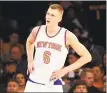  ?? Associated Press file photo ?? Kristaps Porzingis is recovering from a torn left ACL with no timetable yet for his return.