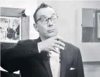  ??  ?? Eric Morecambe and Ernie Wise in stills from the newly found advert. Right, the final message of the footage