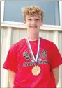  ??  ?? Jr. High Boys 4A-5A Elkins invitation­al individual award was earned by Trey Bounds, 6th place.