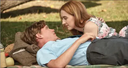  ?? Associated Press photo ?? Actors Billy Howle and Saoirse Ronan are shown in a scene from the film “On Chesil Beach” in this undated handout photo.