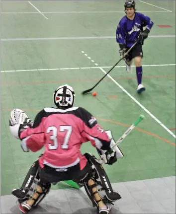  ?? Photos submitted ?? Ball hockey provides a great workout for players of all ages.