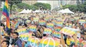  ?? REUTERS ?? Supporters of samesex marriage take part in an LGBT rally in Kaohsiung, Taiwan on Sunday.