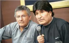  ?? /GETTY IMAGES ?? El presidente de Bolivia, Evo Morales (d).