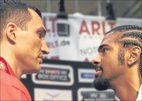  ?? Picture: AP ?? David Haye has rubbished claims he is afraid of Vitali Klitschko.