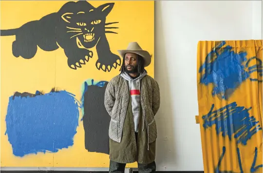  ?? (Emily Berl/The New York Times) ?? Awol Erizku in his studio in Los Angeles.