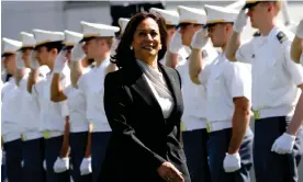  ?? Photograph: Peter Foley/EPA ?? Kamala Harris told cadets they were graduating ‘into an increasing­ly unsettled world’.