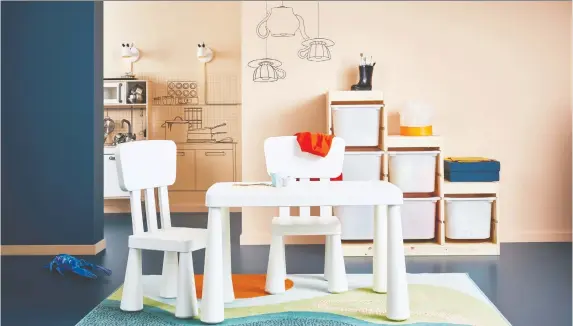  ?? IKEA ?? A table and chair set ideal for fun crafts. It’s important children have structure and textures, says child and family therapist Jennifer Kolari, so they don’t fall into “pyjama fever.”