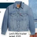  ?? ?? Levi’s 90s trucker jacket, £120