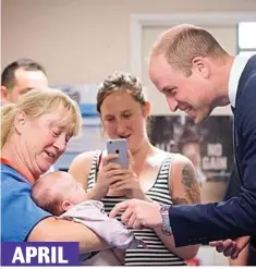  ??  ?? Support: After the Christchur­ch, New Zealand, terror attack, William visits a children’s hospital in the city APRIL