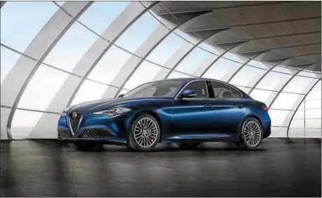  ?? MOTORMATTE­RS ?? With its muscular proportion­s and a “pure” design ethos of passion, lightness and simplistic elegance “clothing” its class-leading technical layout with near perfect 50⁄50 weight balance, the all-new 2017 Giulia exudes stunning and functional Italian...